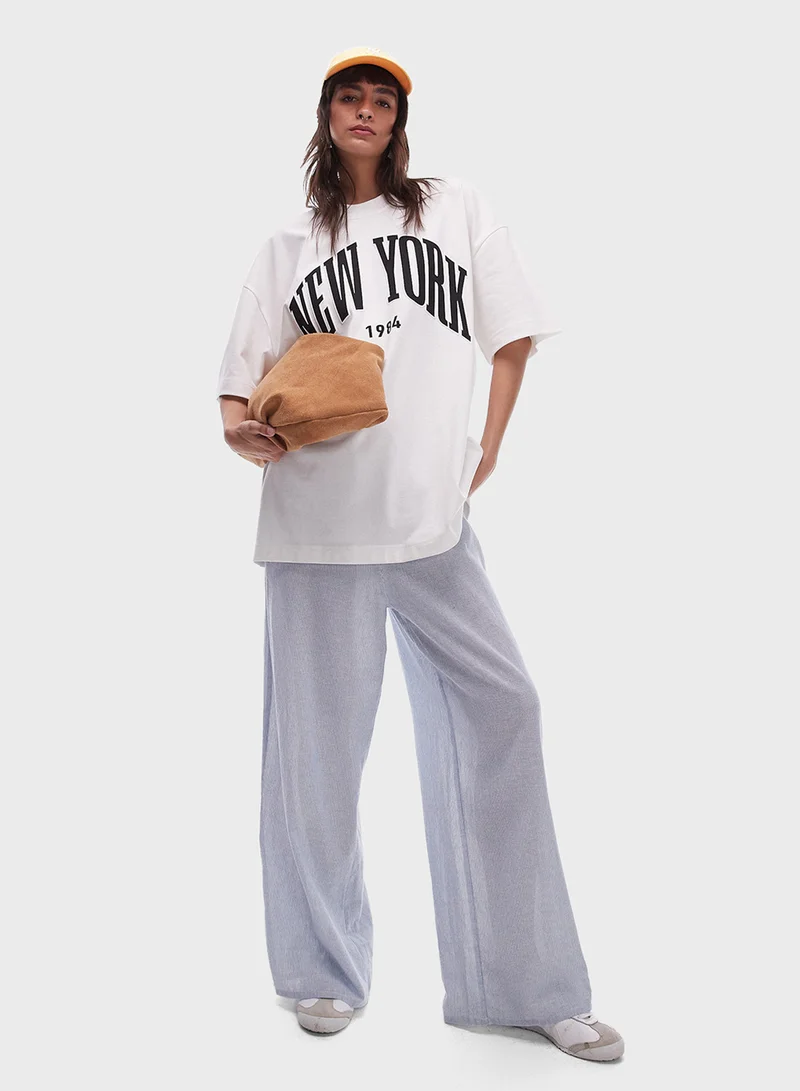 TOPSHOP Crew Neck Graphic T-Shirt