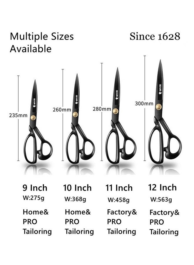 سميث تشو مقص خياط النسيج الاحترافي مقاس 11 بوصة مقص خياطة شديد التحمل للملابس الجلدية قوة صناعية عالية الكربون الصلب مقص خياط حاد للمنزل والمكتب ومصمم الأزياء - Image 2
