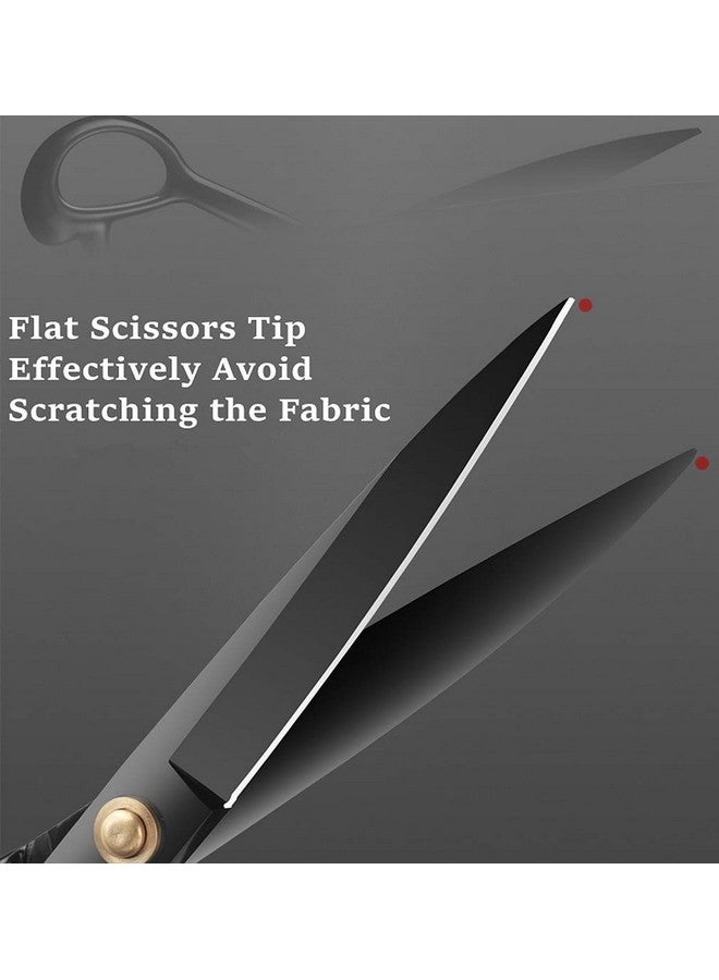 سميث تشو مقص خياط النسيج الاحترافي مقاس 11 بوصة مقص خياطة شديد التحمل للملابس الجلدية قوة صناعية عالية الكربون الصلب مقص خياط حاد للمنزل والمكتب ومصمم الأزياء - Image 3