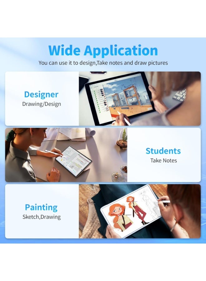 K3EDGE قلم ستايلس لأجهزة iPad - قلم رقمي نشط مع خاصية رفض راحة اليد، شحن سريع، رأس رفيع 1.2 مم، قلم قابل لإعادة الشحن لشاشات اللمس، متوافق مع أجهزة iPhone وAndroid - Image 5