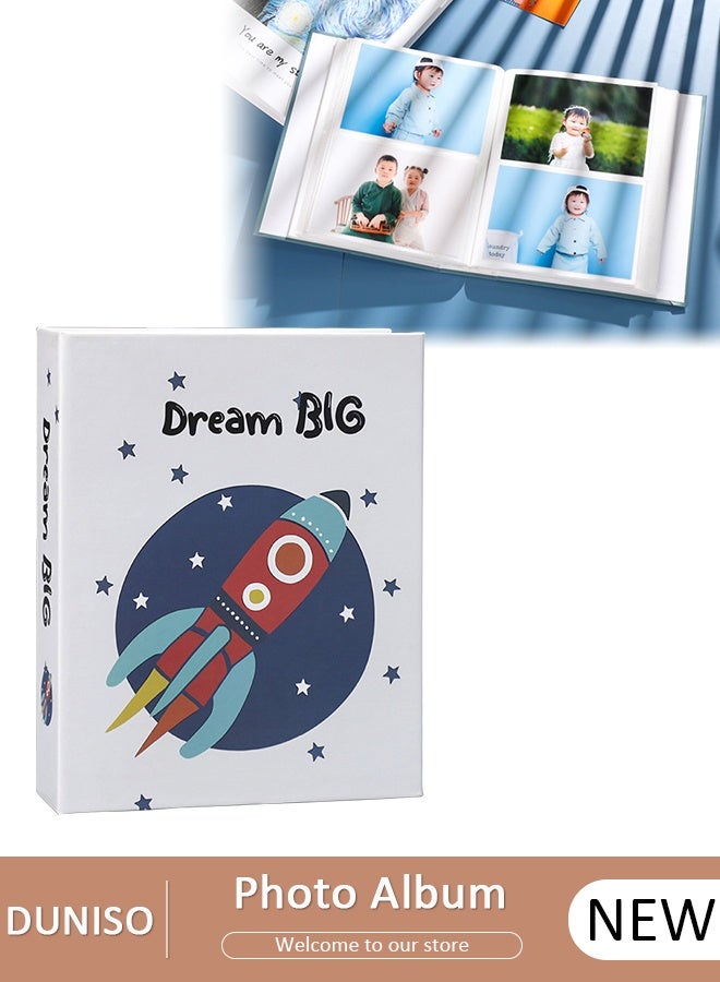 DUNISO 200 Pockets Stamping Photo Album for 6 Inches Photos Portable Photo Album for Family Wedding Boys Girls - Image 1