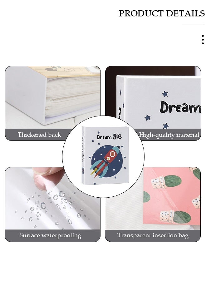 DUNISO 200 Pockets Stamping Photo Album for 6 Inches Photos Portable Photo Album for Family Wedding Boys Girls - Image 4