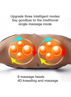 Sharpdo Neck and Back Massager with Soothing Heat, Electric Deep Tissue 3D Kneading Massage Pillow for Shoulder, Leg, Full Body Muscle Pain Relief, Car, Office and Home Use  - Image 3