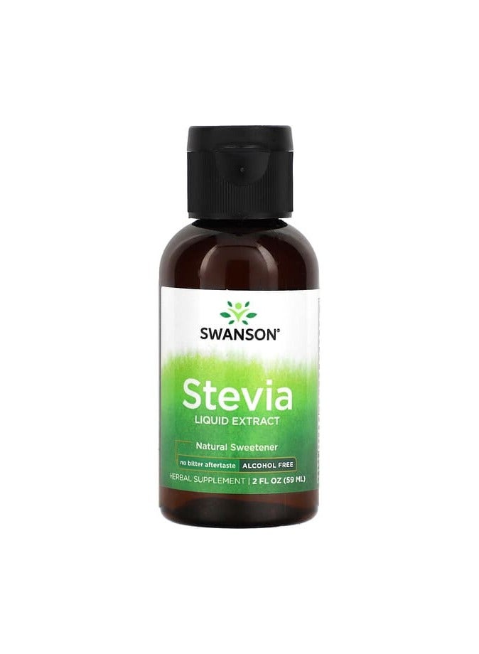 SWANSON Stevia Liquid Extract, Alcohol Free, 2 fl oz (59 ml)