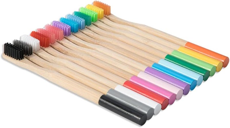 فرشاة أسنان قابلة للتحلل الحيوي 4 قطع، شعيرات ناعمة، صديقة للبيئة، مقبض مريح - Image 5