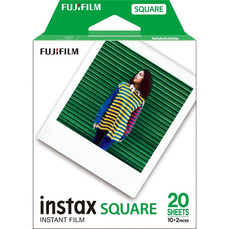 INSTAX SQUARE ISO 800 film with white border, 2 X 10 shot pack - Image 1