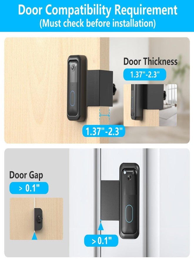 SENLEG Blink Doorbell Mount, No-Drilling Anti-Theft Doorbell Mount Bracket for Blink Doorbell Camera, Accessories for Apartments, Businesses, Not for Security Door - Image 3