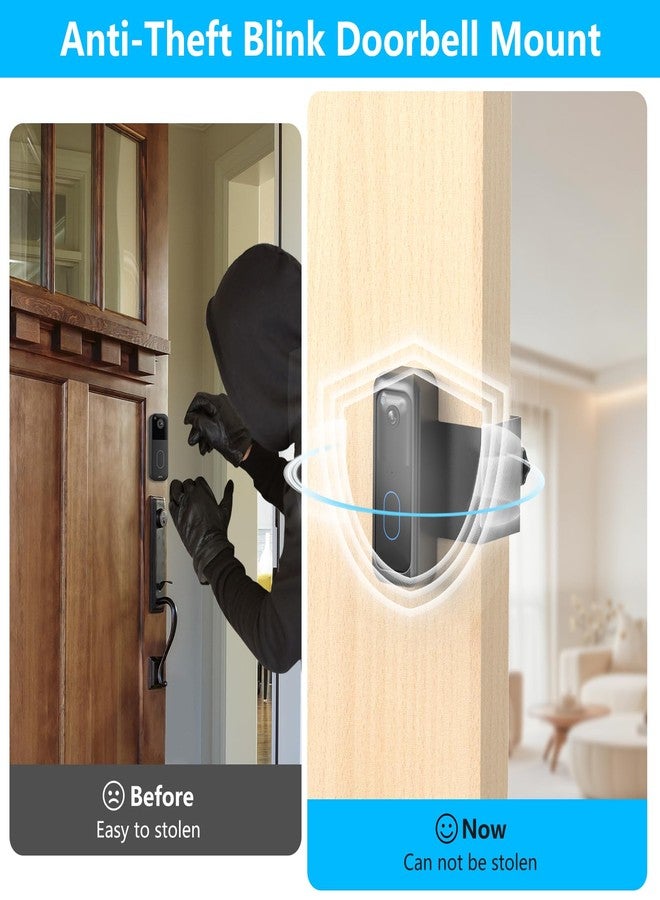 SENLEG Blink Doorbell Mount, No-Drilling Anti-Theft Doorbell Mount Bracket for Blink Doorbell Camera, Accessories for Apartments, Businesses, Not for Security Door - Image 5