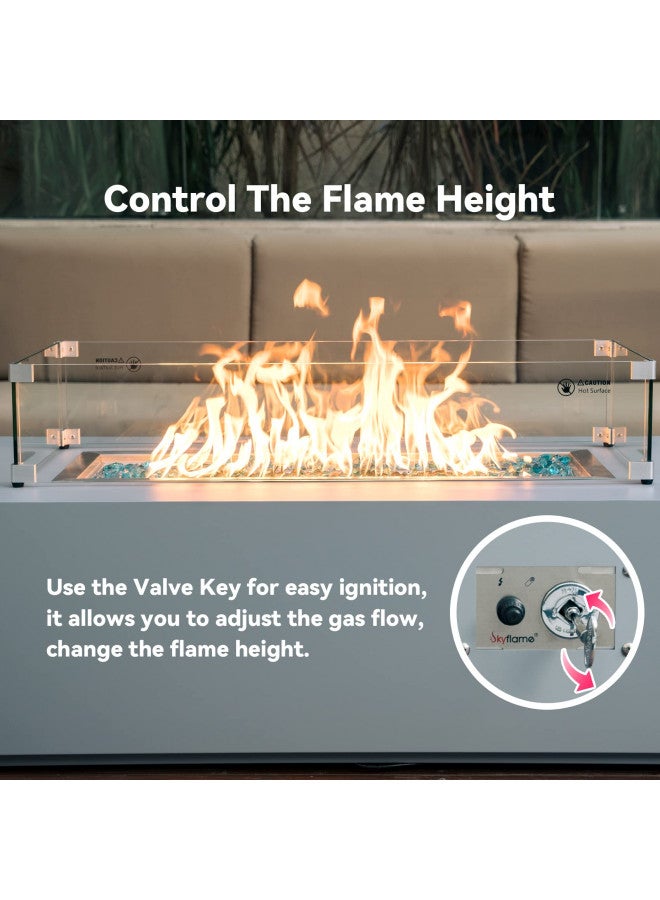 Skyflame Stainless Steel Extensive Fire Pit Gas Burner Spark Ignition Kit - Including Push Button Igniter, 1/2 Straight Gas Key Valve with Key - Image 3