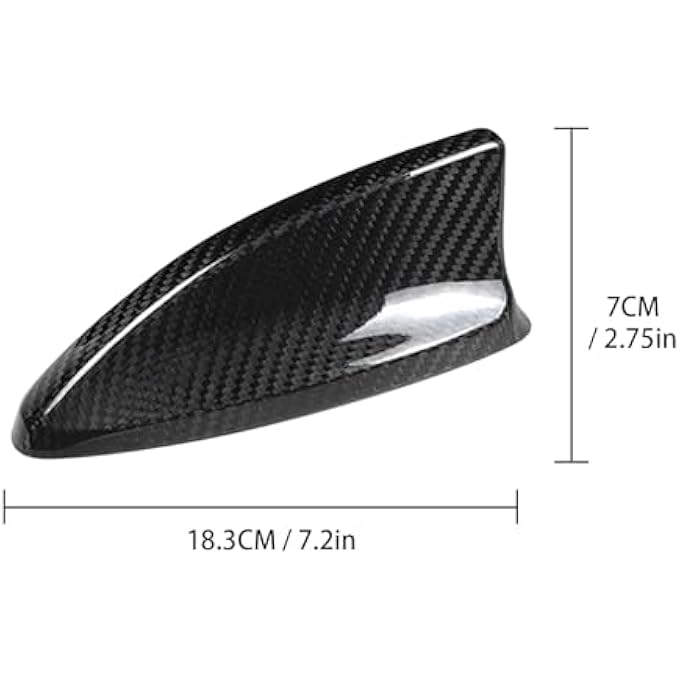 rayihni Compatible with Antenna Cover Shark Fin Trim Hood Real Carbon Fiber Automotive Roof Aerials for 11th Gen Honda Civic 2022 2023 2024 (Black) - Image 2