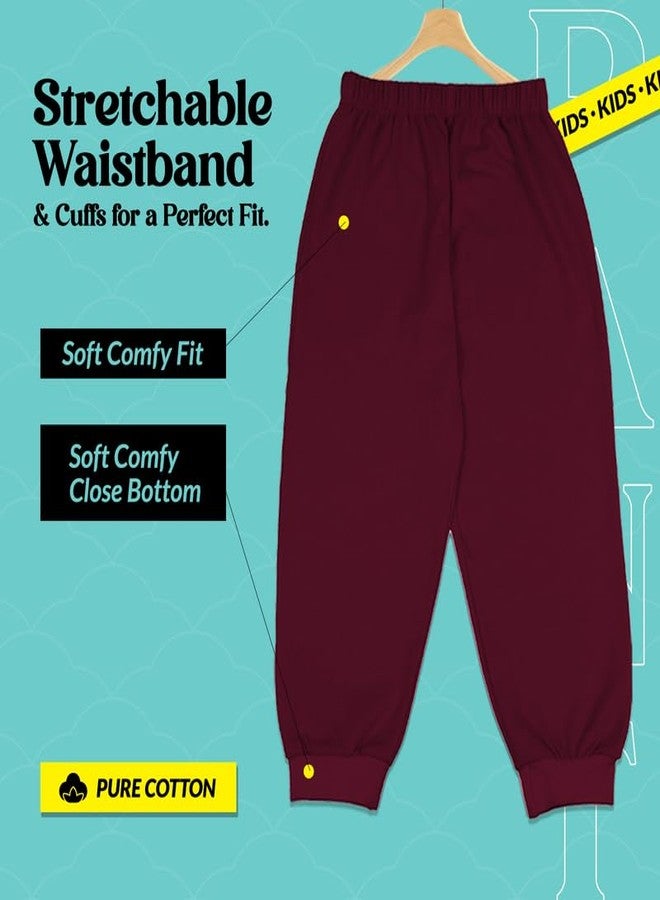 Sakuya Cotton Kids Jogger Pants Combo Pack of 6 | Soft & Breathable Fabric | Elastic Waistband for a Snug Fit | Stretchable Cuffs | Casual Bottoms for Boys & Girls |0 Months-12 Months,Multicolor 1 - Image 3