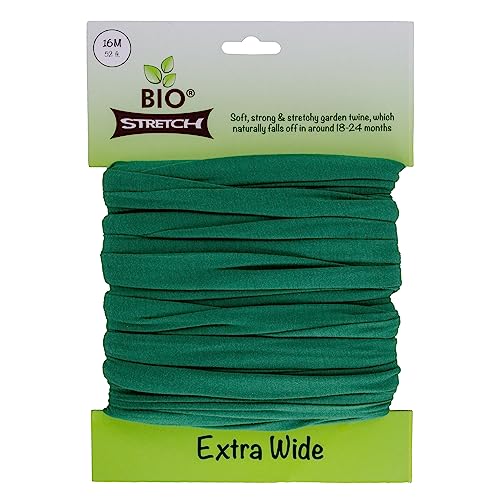 Biostretch Extra Wide Soft Tree Ties - Strong & Stretchy Support for Large Plants & Young Trees - Cut-to-Length Green Garden Tape for Home & Professional Gardening (52 ft / 16M) - Image 1