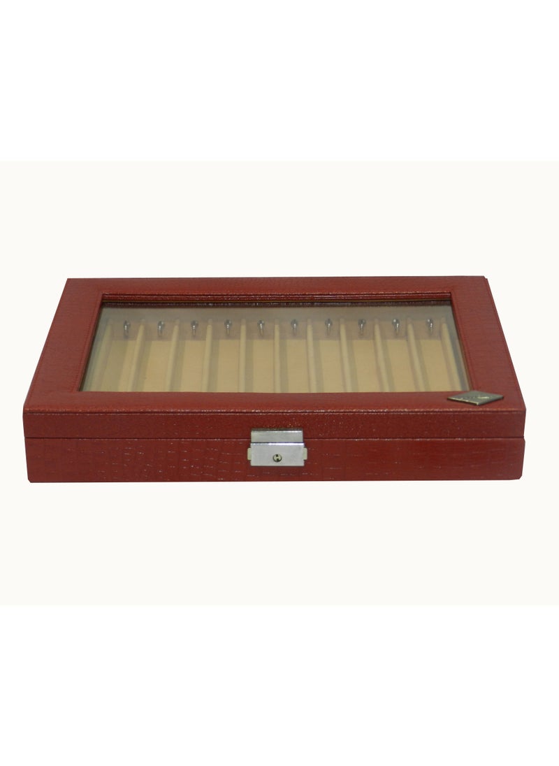 LAVERI LEATHER - Laveri Genuine Leather Chain Box Organizer Storage Chain Stud Tray Showcase Storage Case - Image 1
