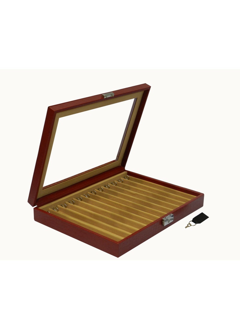 LAVERI LEATHER - Laveri Genuine Leather Chain Box Organizer Storage Chain Stud Tray Showcase Storage Case - Image 1