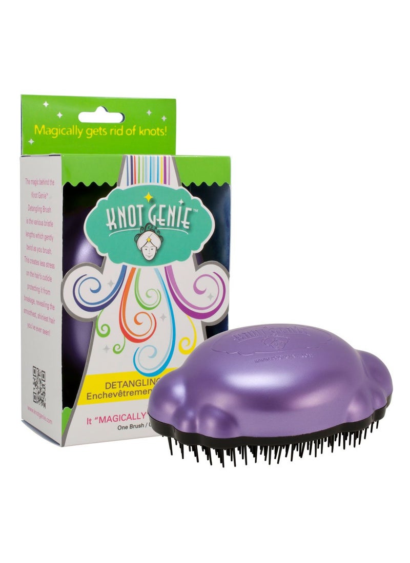 knot Genie Knot Genie Detangling Hair Brush for Kids  Original Full Size  Perfect for Curly Hair Gently Separate Tangles Leaves Hair Smooth  Shiny  The Pain Free Knot Detangler Lilac Loveliness 