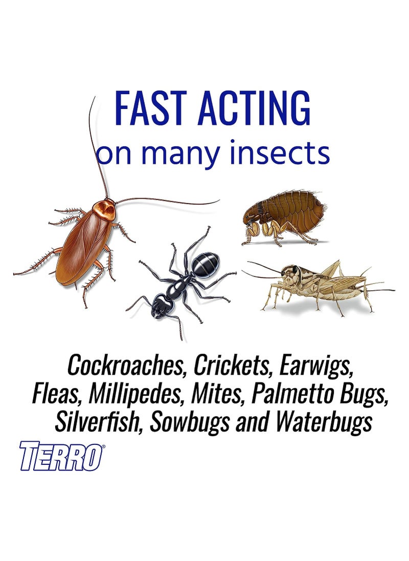 تيرو TERRO T901-6 Ant Killer Plus للتحكم في الحشرات متعدد الأغراض في الهواء الطلق - يقتل النمل الناري والبراغيث والصراصير والحشرات الزاحفة الأخرى - 3 رطل  - Image 2