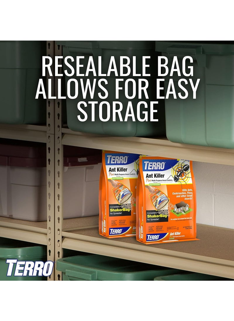 تيرو TERRO T901-6 Ant Killer Plus للتحكم في الحشرات متعدد الأغراض في الهواء الطلق - يقتل النمل الناري والبراغيث والصراصير والحشرات الزاحفة الأخرى - 3 رطل  - Image 3