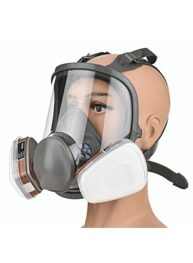 HUMJO Full Face Gas Mask Respirator 6800 Respirator Mask - Respirator with Filter for Chemicals - Epoxy Spray Paint Mask For Paint Dust Soldering Construction Sanding Woodworking etc. - Image 1