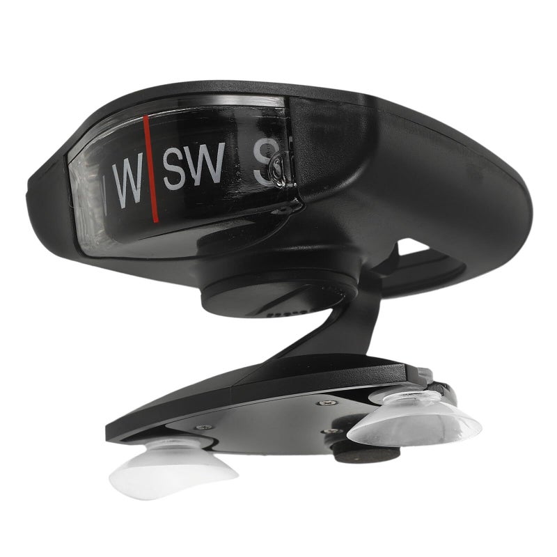 Vehicle Dashboard Compass Auto Inclinometer With Adjustable Suction Mount Black Marine Car Compass For Boat And Truck Navigation Directional Guide Ball For Automotive Use - Image 2