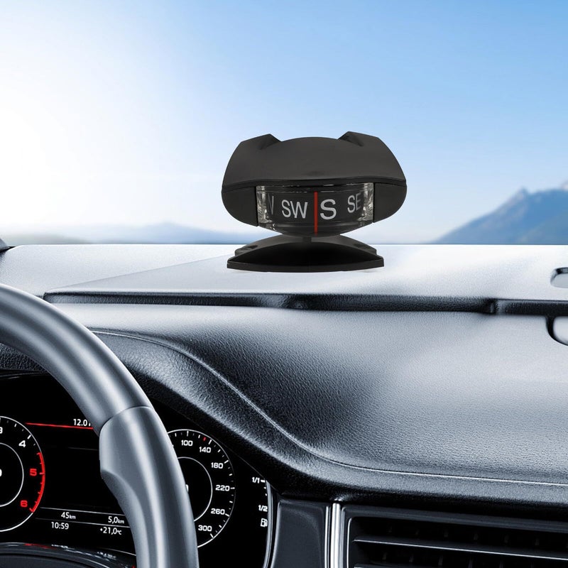 Vehicle Dashboard Compass Auto Inclinometer With Adjustable Suction Mount Black Marine Car Compass For Boat And Truck Navigation Directional Guide Ball For Automotive Use - Image 5
