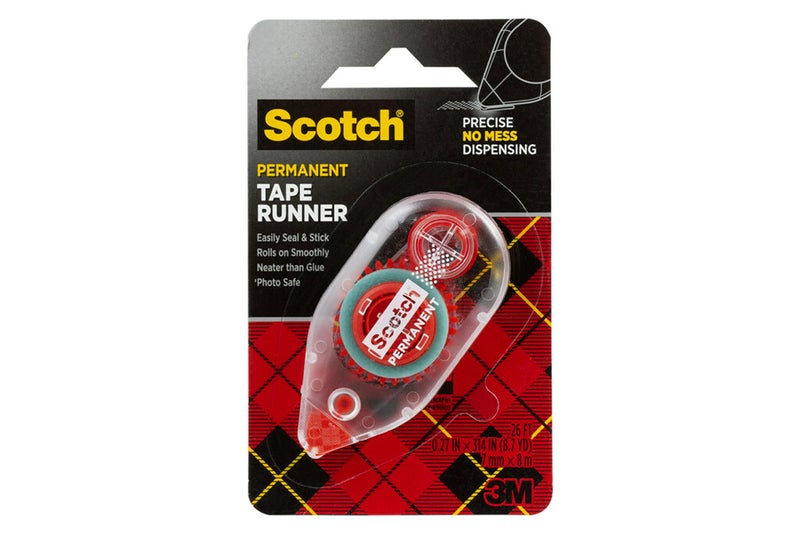 Scotch  Scotch Double Sided Tape Runner, 1-Pack, 0.27 in x 26 ft., Perfect for Holiday Crafts, Gifts, and More  - Image 1
