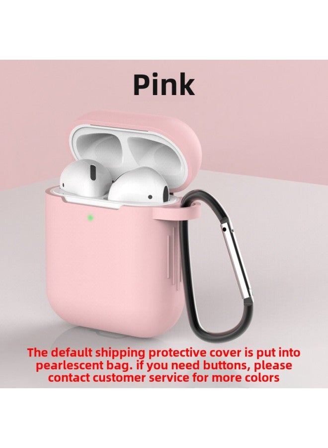 Protective Silicone Soft Case For Airpods Bluetooth Earphones Anti-fall Shockproof Cover Digital Computer Accessories-Color:Pink-Applicable Model:Commonly Used Airpods 4th Generation Model  Without Buttons  - Image 1