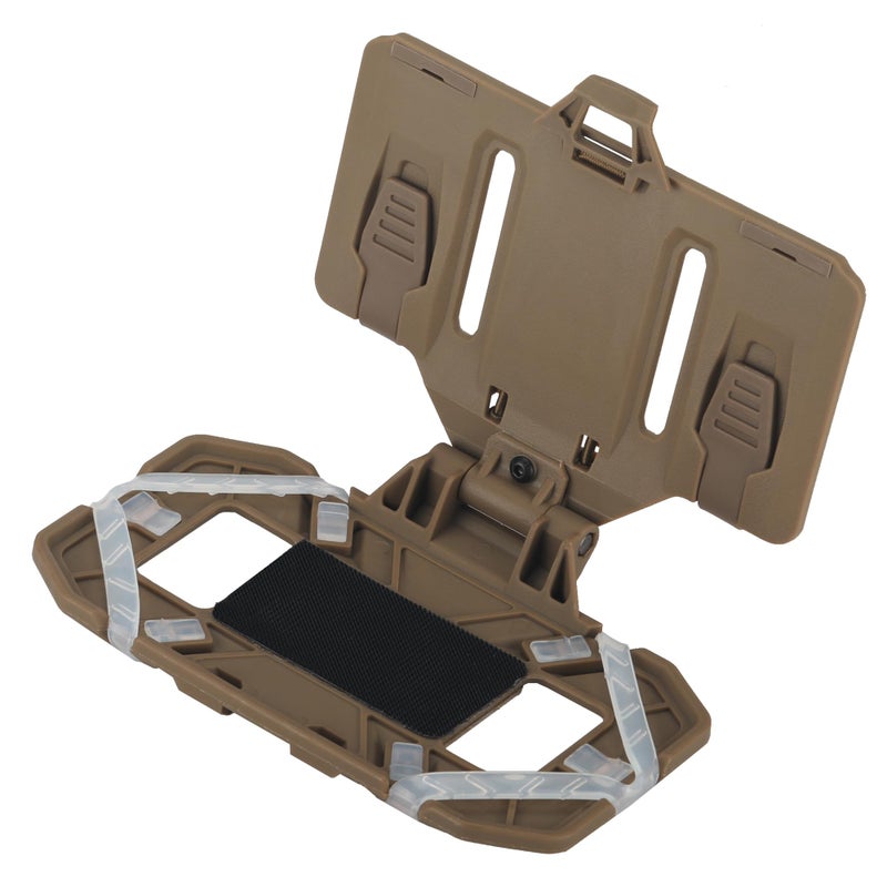 EralcNa Tactical Gear Plate Carrier Vest Accessories Phone Chest Mount Holder for Screen Size 4.7"-6.7",Tan - Image 1