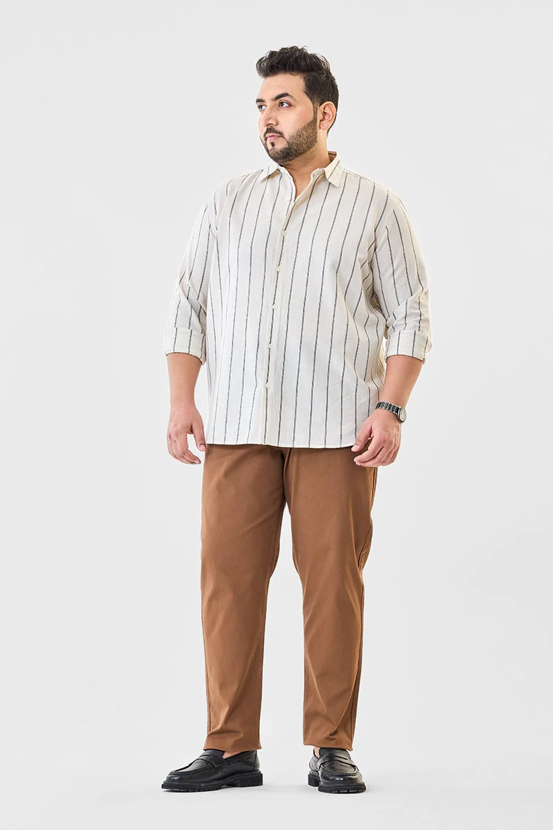 SNITCH Regular Fit Stretch Plus Size Trousers