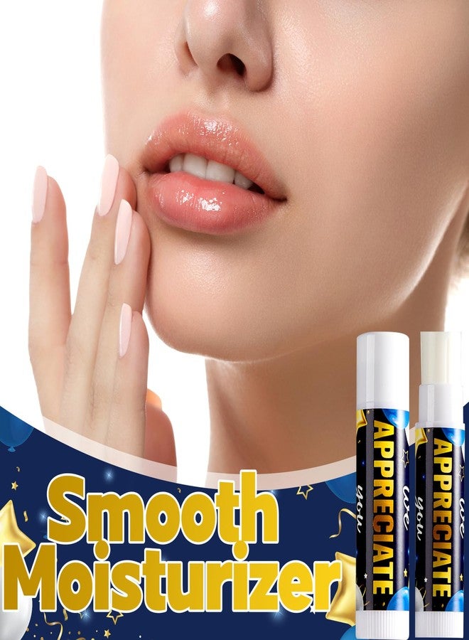 Lonfliness 30 Pack Thank You Lip Balm Gifts Bulk, Blue Gold Graduation Lip Balm Gift, Appreciation Party Favor for Teacher Classmate Coworker Employee We Appreciate You Retirement Party Supplies - Image 2