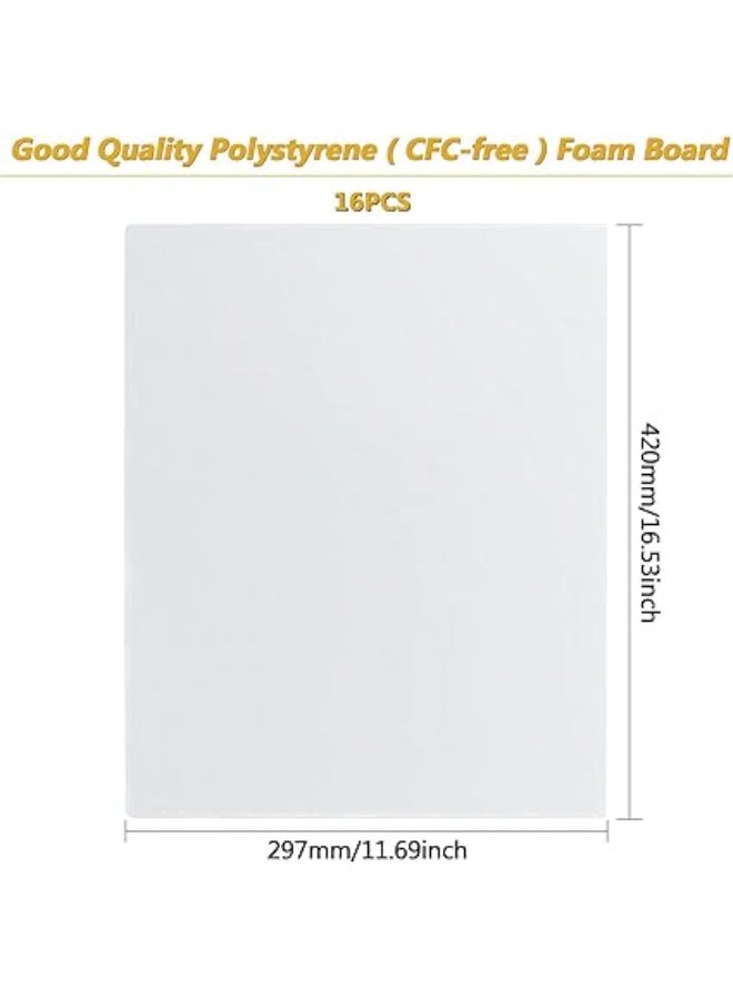 الواح اسفنجية 11.7 × 16.5 انش - فوم بيضاء مقاس A3 لوح خبز وسط 3 - 16 5 ملم سميكة للحرف اليدوية ملصقات البوليسترين للمشاريع الفنية - Image 3