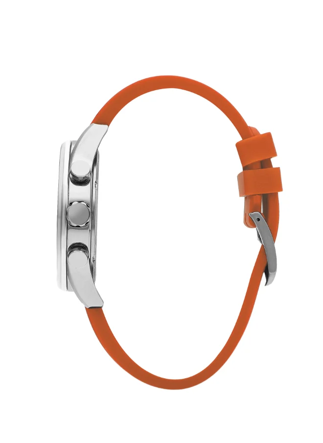 Lee Cooper Men's Watch, Multi Function Display and Silicone Strap - LC07987.357, Orange