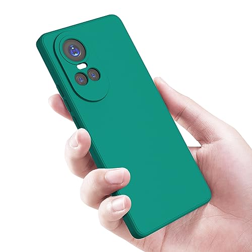KAPA Matte Protective Lens Flexible Back Cover for Oppo Reno 10 / Reno 10 PRO (5G) | Slim Silicone with Soft Lining Shockproof Full Body Bumper Case (Green) - Image 5