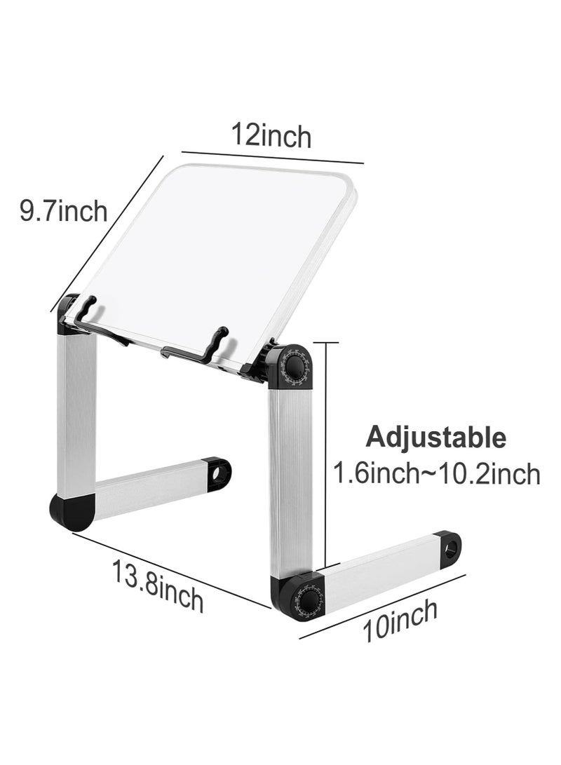 general Bookshelf, adjustable bookshelf, ergonomic multi-height Angle clips, portable multi-functional bookshelf with clips, suitable for textbooks, recipes, sheet music, and laptops - Image 2