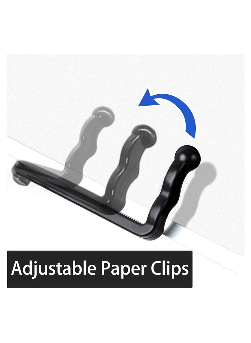 general Bookshelf, adjustable bookshelf, ergonomic multi-height Angle clips, portable multi-functional bookshelf with clips, suitable for textbooks, recipes, sheet music, and laptops - Image 4