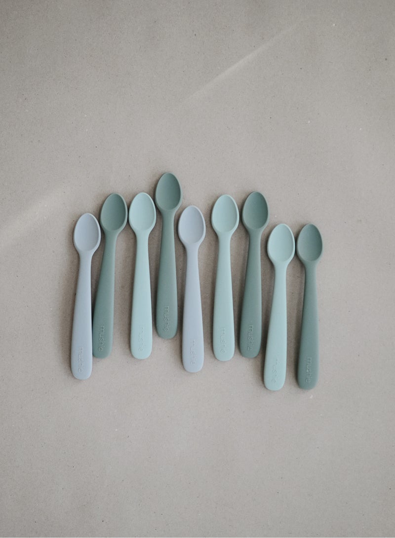 موشي ملعقة رضاعة سيليكون للأطفال من موشي، قطعتين، لون أزرق فاتح - Image 2