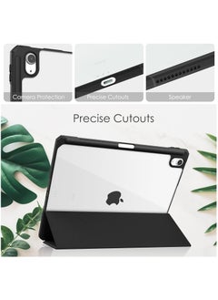 General Case Compatible with iPad Air 11 (2024)/iPad Air 6 11.0", Tri-fold Smart Tablet Case with Pencil Holder, Soft TPU Bumper Transparent Acrylic Back Shell with Auto Wake/Sleep  - Image 3