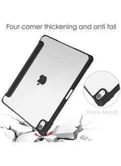 General Case Compatible with iPad Air 11 (2024)/iPad Air 6 11.0", Tri-fold Smart Tablet Case with Pencil Holder, Soft TPU Bumper Transparent Acrylic Back Shell with Auto Wake/Sleep  - Image 5