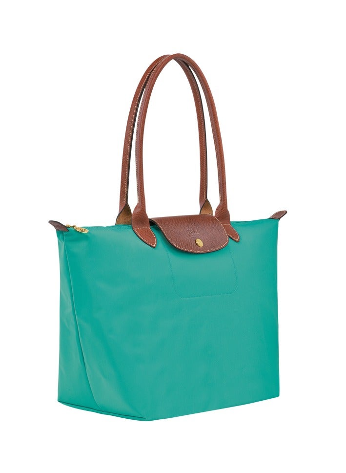 Longchamp women's large handbag, handbag, shoulder bag, turquoise blue classic - Image 3