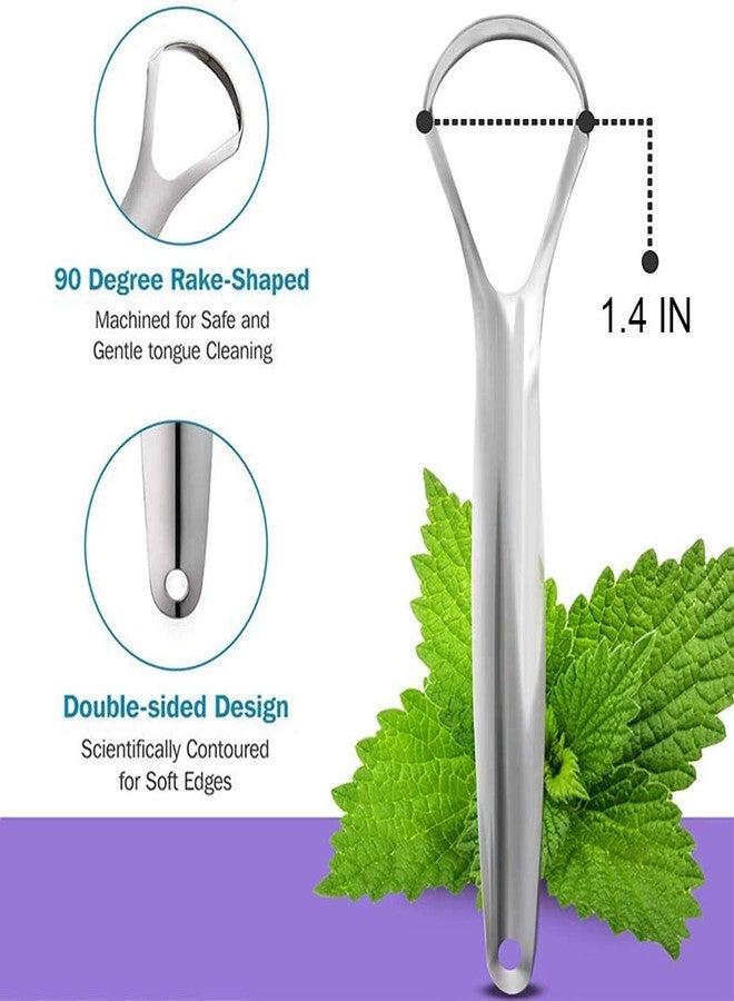 POPAXY Tongue Scraper, Cure Bad Breath, Stainless Steel Tongue Cleaner, Bpa-Free Metal Tongue Scrapers Healthier Breath In Seconds.(1 Pcs) - Image 3
