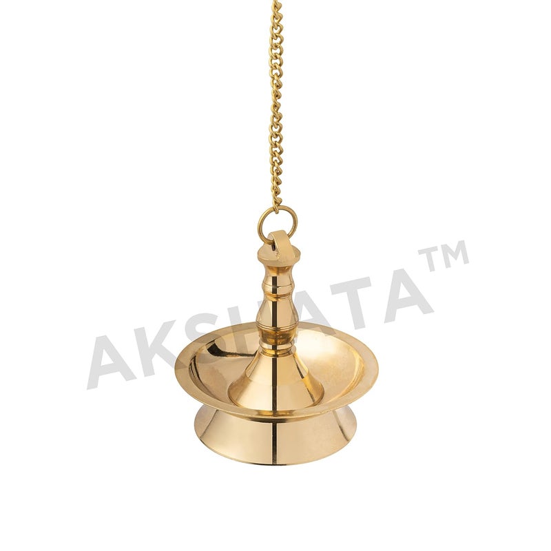 AKSHATA Hanging Diya NILAVILAKKU Hanging LAMP Kerala LAMP Brass Oil LAMP Deepak 1 10 Brass - Image 2