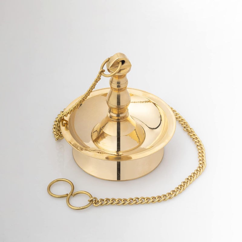 AKSHATA Hanging Diya NILAVILAKKU Hanging LAMP Kerala LAMP Brass Oil LAMP Deepak 1 10 Brass - Image 1