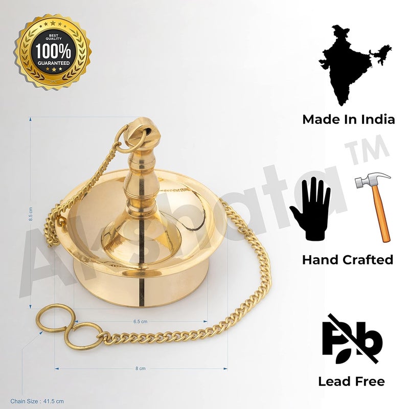 AKSHATA Hanging Diya NILAVILAKKU Hanging LAMP Kerala LAMP Brass Oil LAMP Deepak 1 10 Brass - Image 5