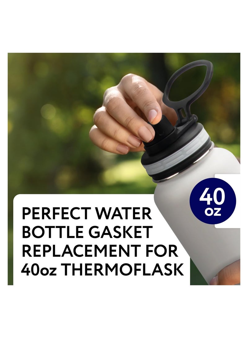 SYOSI 9Pcs Water Bottle Gasket Replacement for Thermoflask 40oz Insulated Stainless Steel Water Bottle Lid, Silicone Sealing Rings Gaskets for Water Bottle Straw Lid, Chug Lid & Chug Spout - Image 2