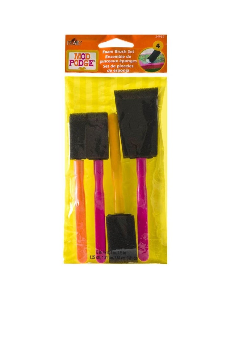 Mod Podge - Mod Podge Foam Brushes 4pcs - Image 1