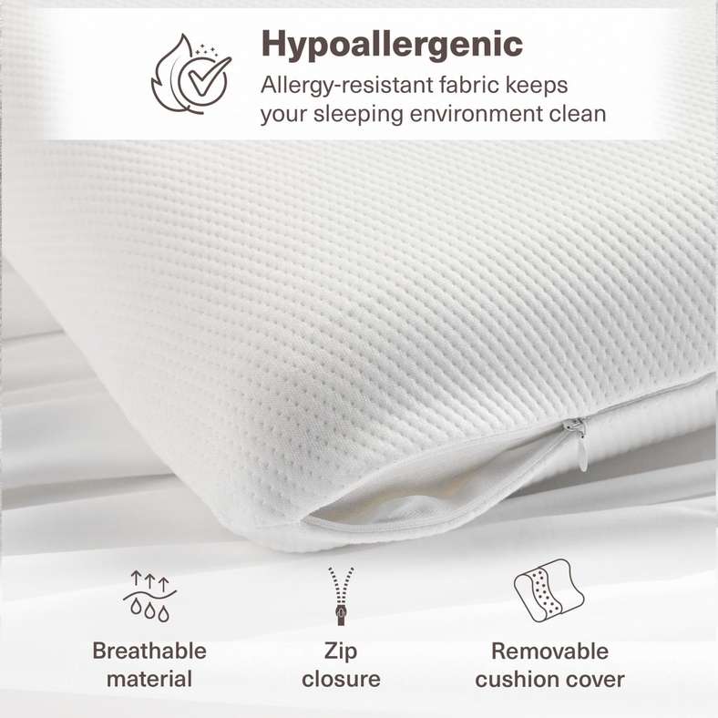 Pan Home Novera Memory Foam Pillow - White - Image 4