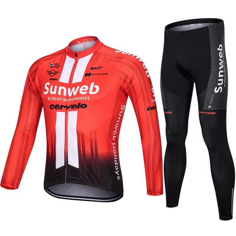 Long Sleeve Cycling Jersey Set for Men and Women Quick Dry Breathable - Image 2