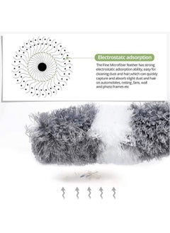 Generic Lomida Feather Duster Extendable Telescopic Pole, Extra Long 100 inches,Microfiber Duster with Washable Bendable Head, Hand Duster for Cleaning High Ceiling Fans, Blinds, Cobweb, Cars  - Image 5