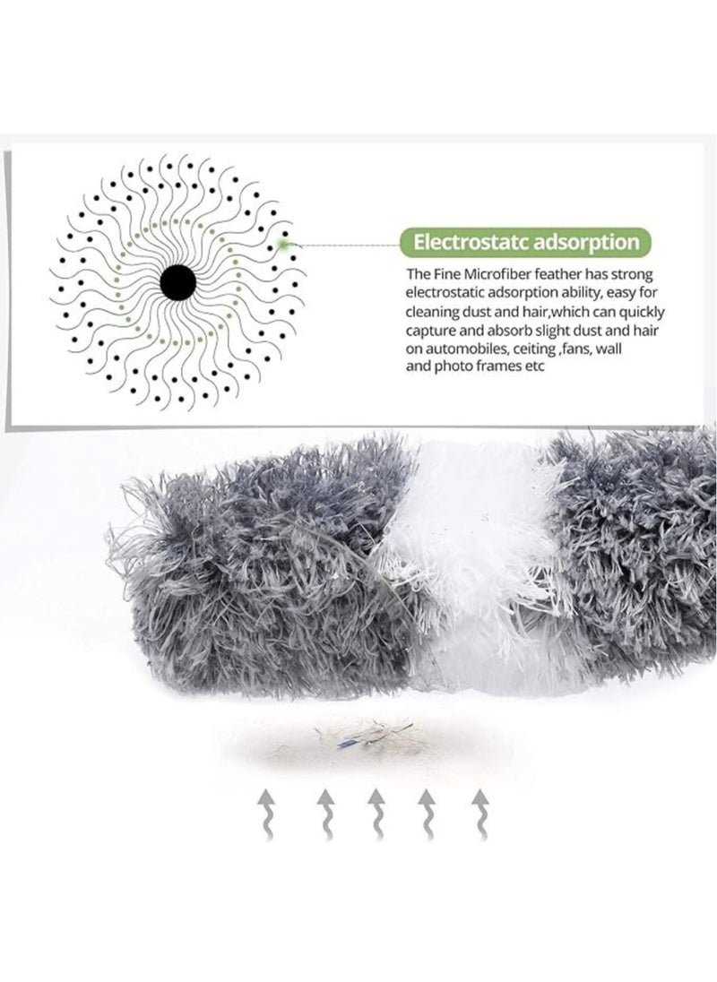 Generic - Lomida Feather Duster Extendable Telescopic Pole, Extra Long 100 inches,Microfiber Duster with Washable Bendable Head, Hand Duster for Cleaning High Ceiling Fans, Blinds, Cobweb, Cars - Image 1