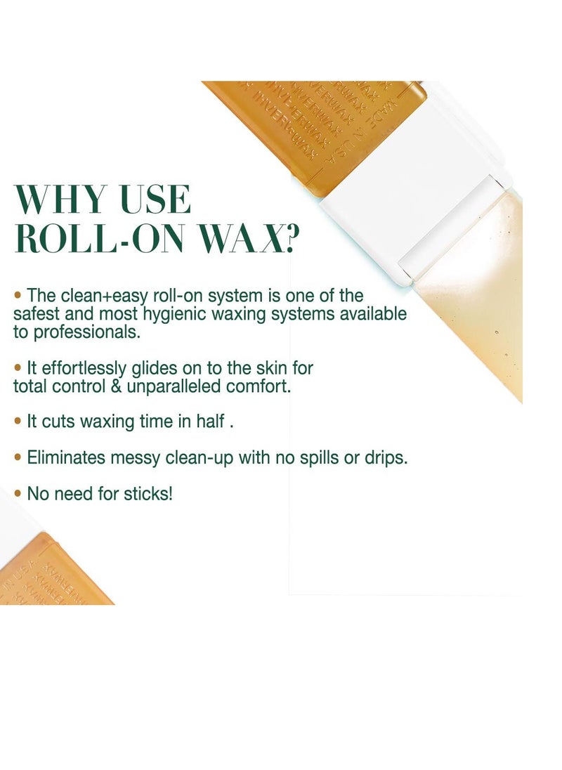Clean + Easy Clean + Easy Small Original Roll On Wax Refill for Wax Cartridge, Hygienic Depilatory Hair Removal Treatment, Removes Fine to Coarse Hairs, Perfect for Delicate Skin - 3 Packs  - Image 3