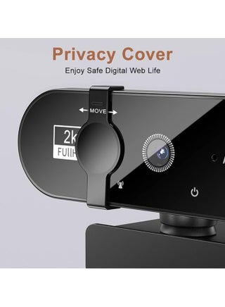 Webcam, 4K Webcam Mini 2K Full HD Webcam with Autofocus Microphone Webcam for PC Laptop Online Camera - view 3